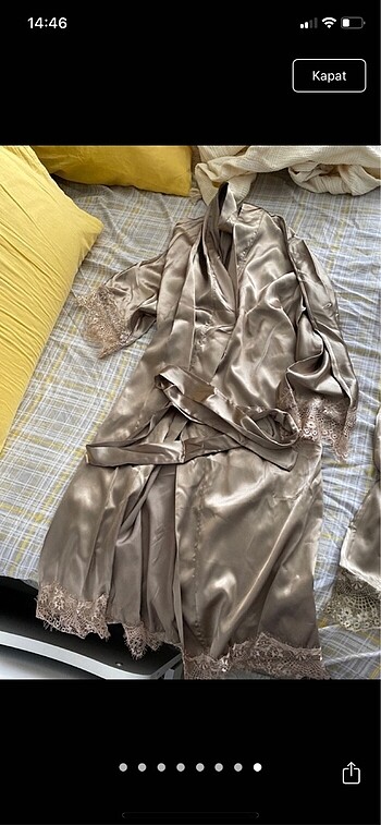 Saten pijama takımı