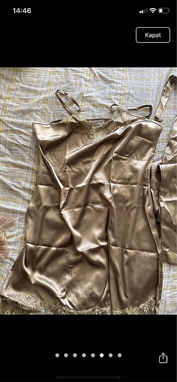xl Beden Saten pijama takımı