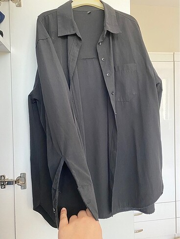 40 Beden siyah oversize gömlek