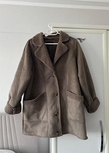 LC Waikiki Kahverengi Süet Kürklü Kadın Ceket