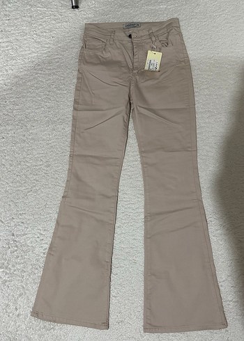 Bej Kadın İspanyol Pantolon - Görsel 3