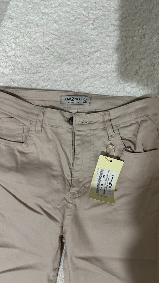 Bej Kadın İspanyol Pantolon - Görsel 2