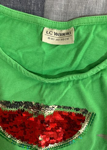 Kız Çocuk LCW Kısa Kollu Yeşil Elbise - Görsel 3