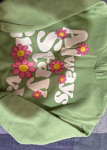 DeFacto Yeşil Kapüşonlu çocuk Sweatshirt - Görsel 2