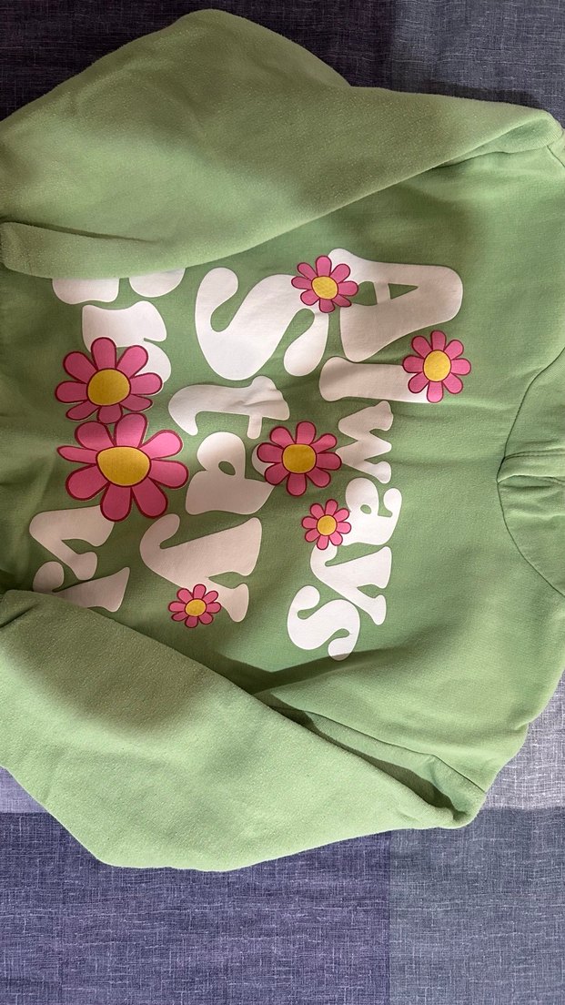 DeFacto Yeşil Kapüşonlu çocuk Sweatshirt - Görsel 2