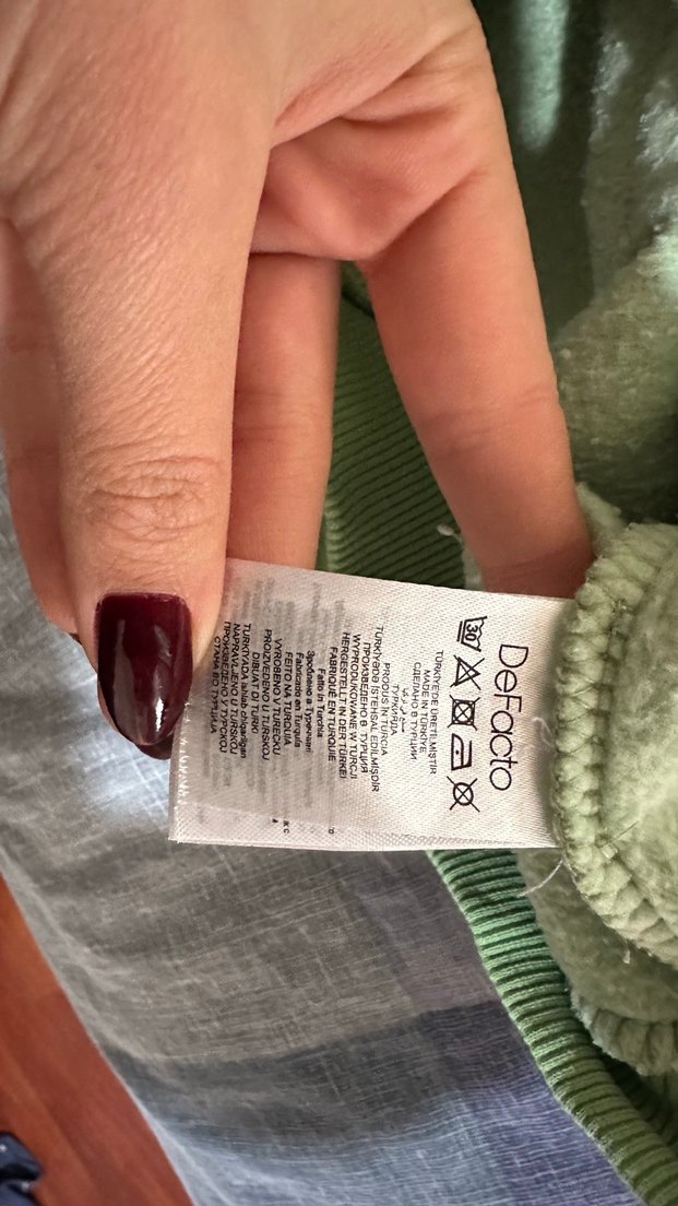 DeFacto Yeşil Kapüşonlu çocuk Sweatshirt - Görsel 3