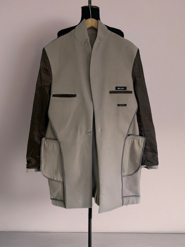 BESILENT Bej Erkek Kaban - Görsel 5