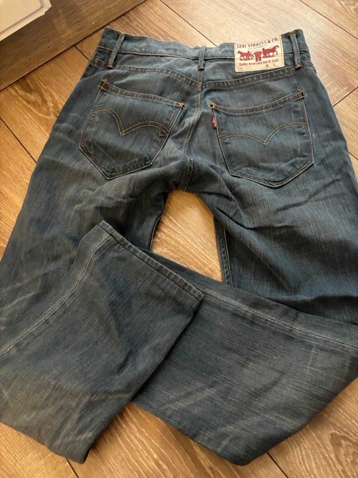 Levi's Mavi Baskılı Bol Kesim Denim Pantolon - Görsel 4