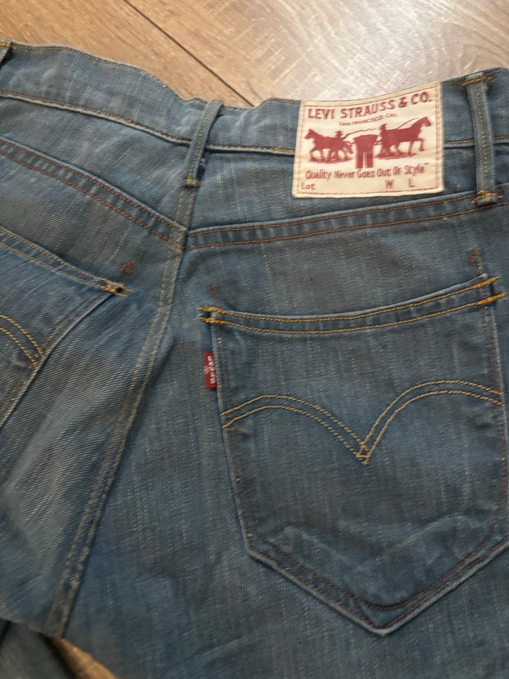 Levi's Mavi Baskılı Bol Kesim Denim Pantolon - Görsel 3