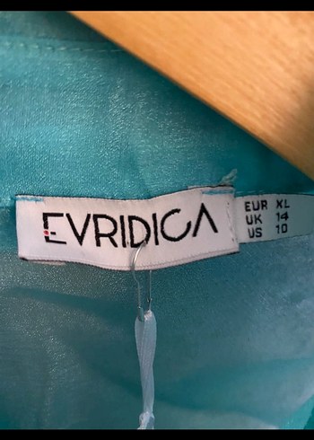 Düğmeli Uzun Mavi Kadın elbise astarlı - Görsel 2