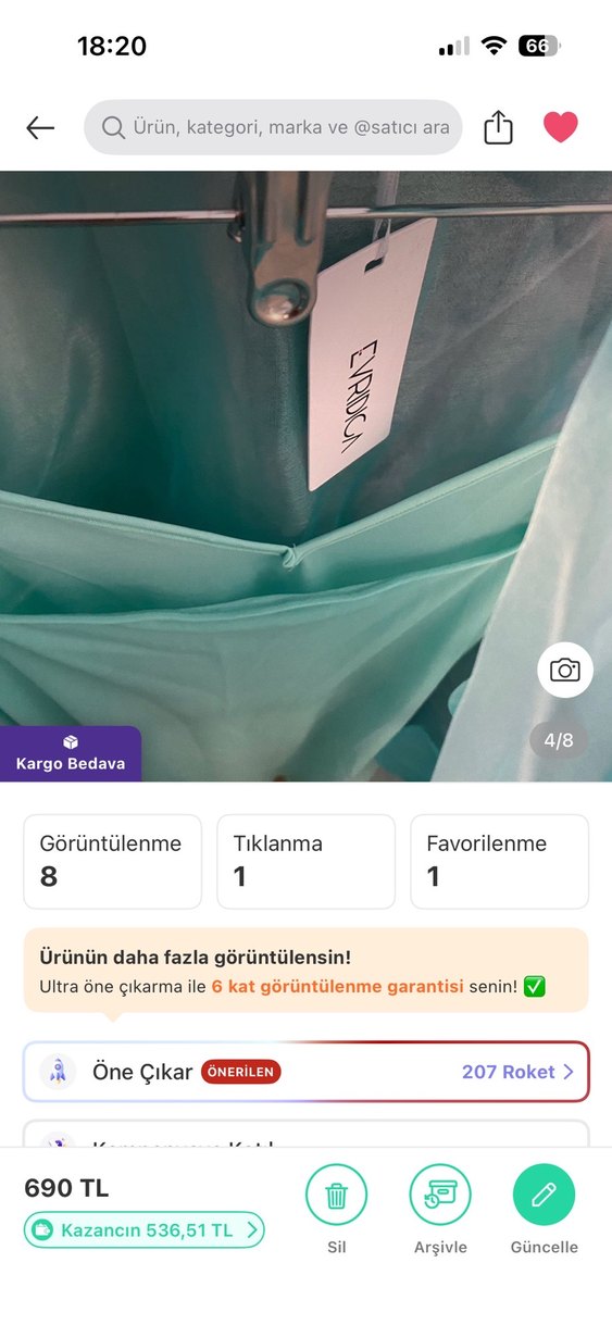 Düğmeli Uzun Mavi Kadın elbise astarlı - Görsel 3