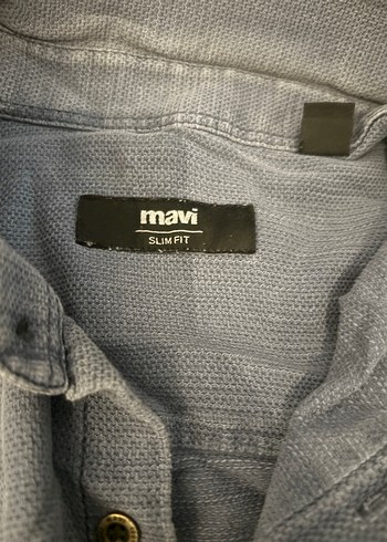 Mavi Keten Uzun Kollu Rahat Kesim Erkek Gömlek - Görsel 3