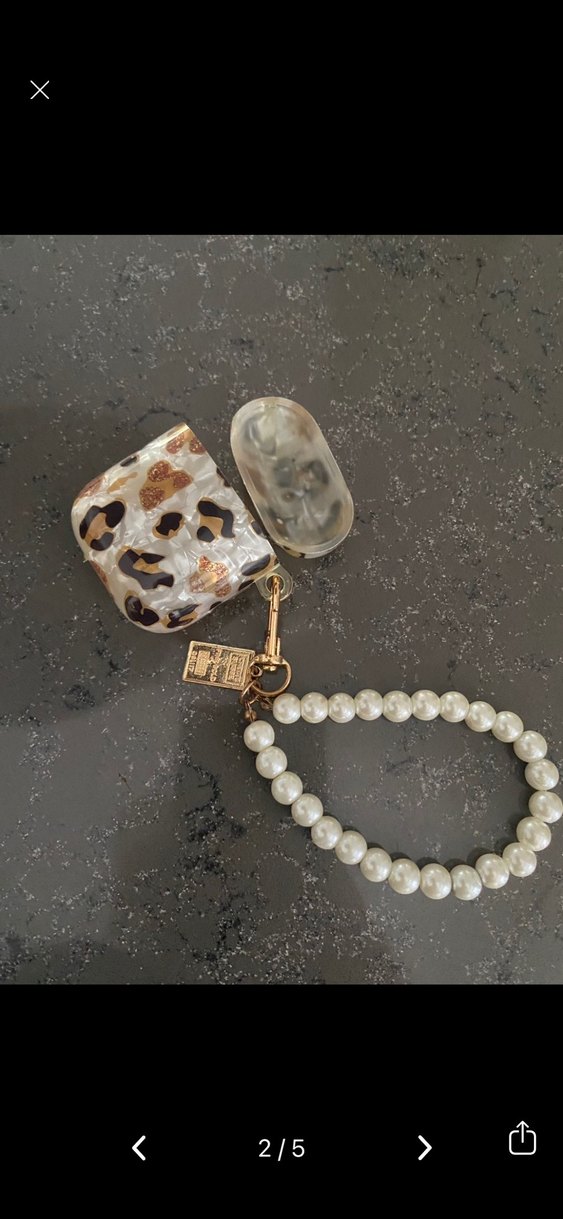 Boncuklu Beyaz Desenli airportt kılıf 2.nesil - Görsel 2