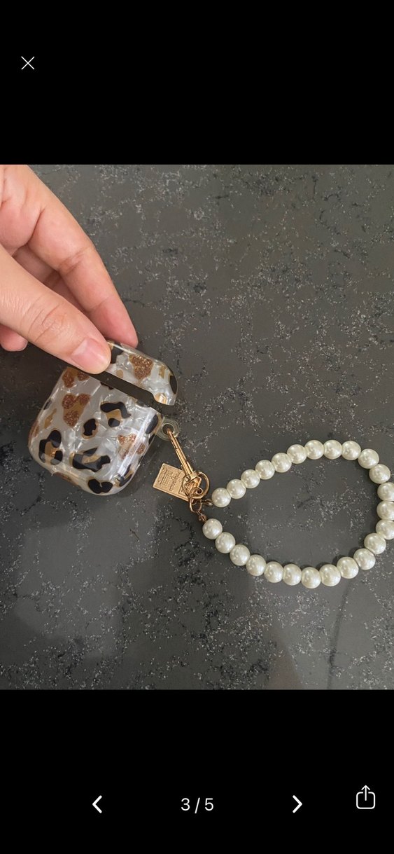 Boncuklu Beyaz Desenli airportt kılıf 2.nesil - Görsel 4