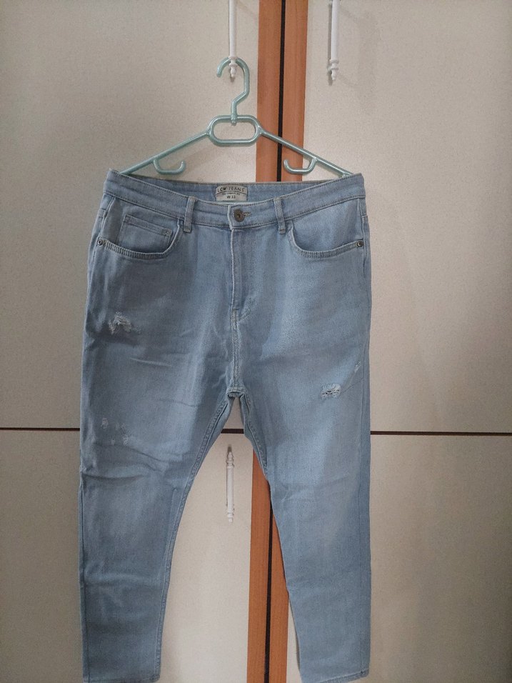 mavi Renkli Erkek Kot Pantolon - Görsel 3