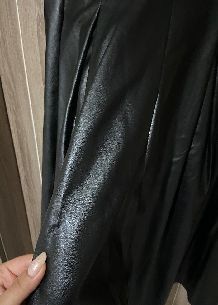 Midi Deri Etek - Görsel 5