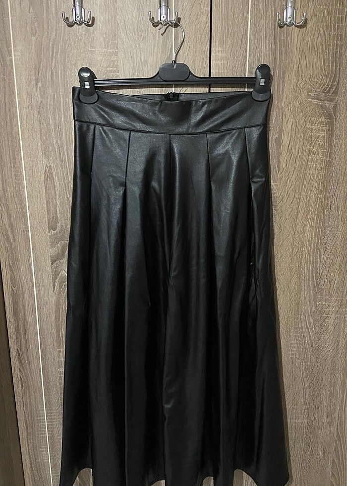 Midi Deri Etek - Görsel 3