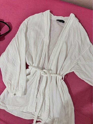 Beyaz Keten Kimono