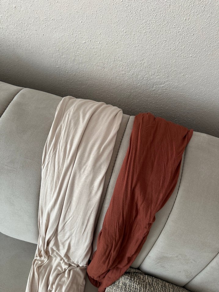 krem ve kahve penye şallar - Görsel 2