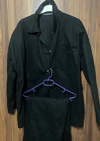 Siyah Düğmeli Hamile Kot Ceket - Görsel 3