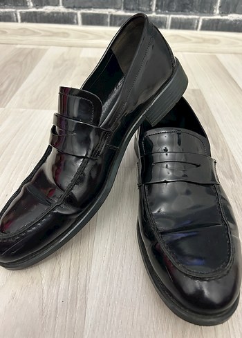 Diğer Sik Siyah Parlak Loafer