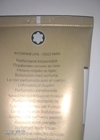  Beden MontBlanck body lotion