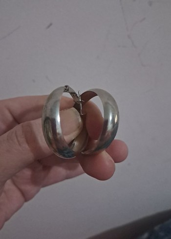 Bej Gri Minimalist Midi Küpe - Görsel 2