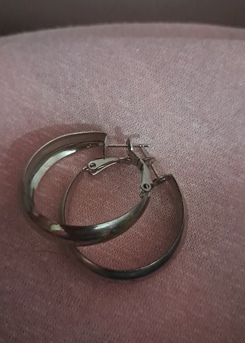 Bej Gri Minimalist Midi Küpe - Görsel 5