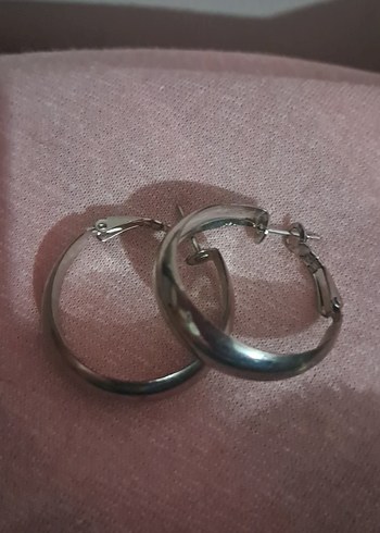 Bej Gri Minimalist Midi Küpe - Görsel 4