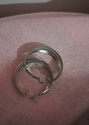 Bej Gri Minimalist Midi Küpe - Görsel 6