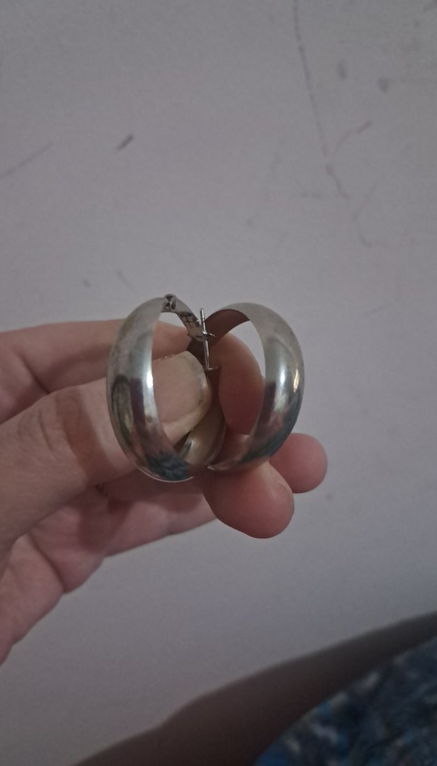 Bej Gri Minimalist Midi Küpe - Görsel 2