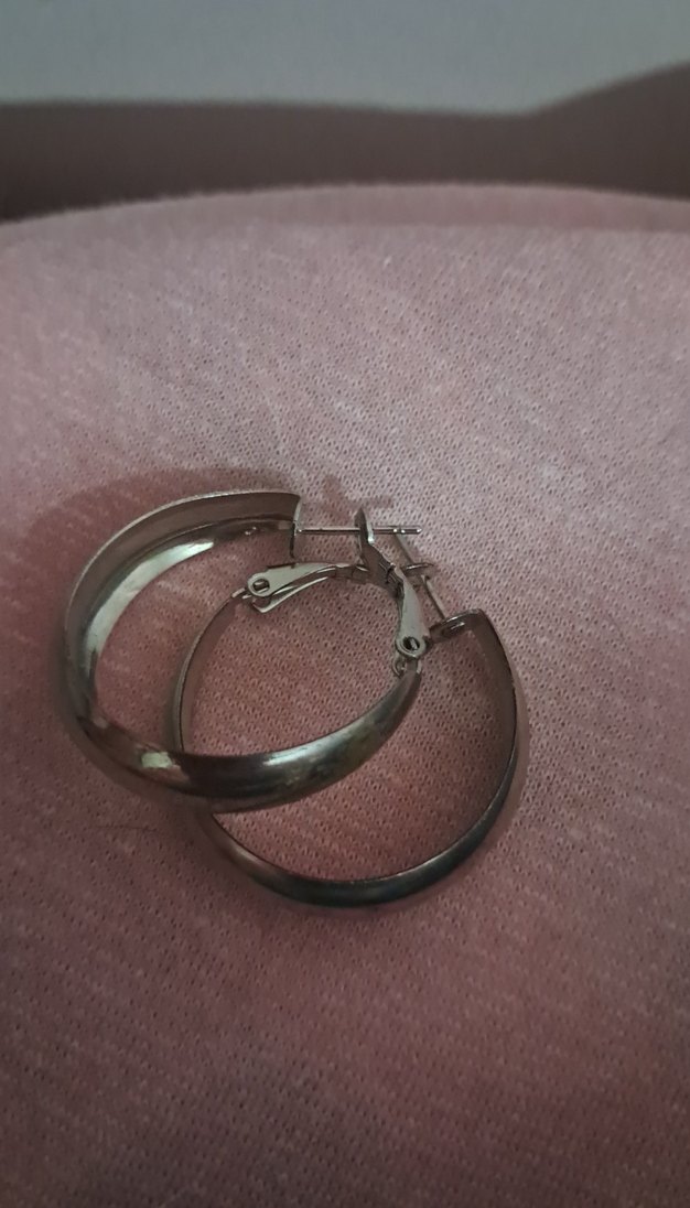 Bej Gri Minimalist Midi Küpe - Görsel 5