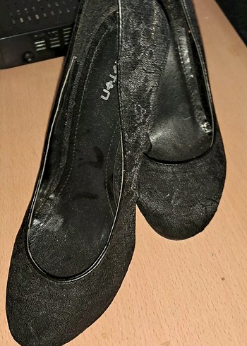 Dantel Detaylı Siyah Stiletto Topuklu Kadın Ayakkabı - Görsel 5