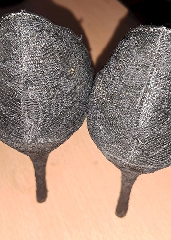 Dantel Detaylı Siyah Stiletto Topuklu Kadın Ayakkabı - Görsel 6