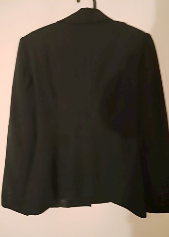 Siyah Kadın Ofis Blazeri Düğmeli - Görsel 4