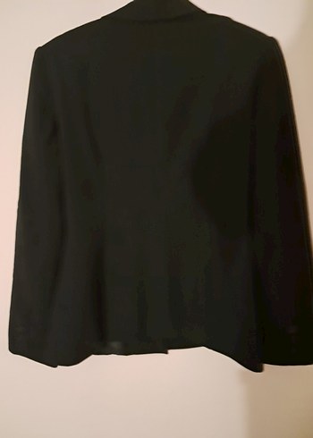 Siyah Kadın Ofis Blazeri Düğmeli - Görsel 3