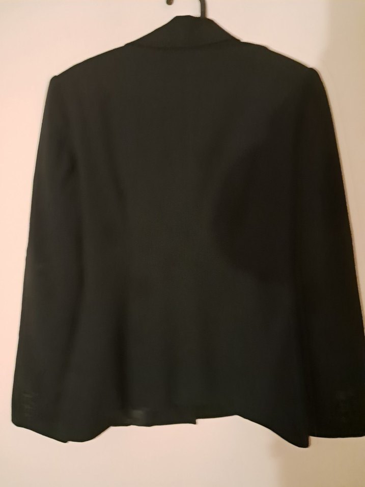 Siyah Kadın Ofis Blazeri Düğmeli - Görsel 4