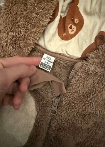 Kahverengi Peluş Bebek Tulum Ayıcıklı - Görsel 2