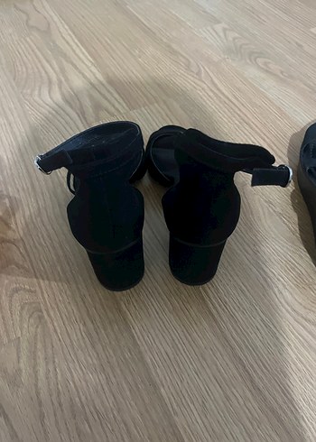 Siyah Minimalist Platform Topuklu Kadın Ayakkabı - Görsel 3