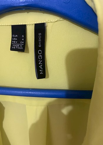 Mango Sarı Düğmeli Uzun Kollu Kadın Gömlek - Görsel 2