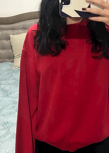MAVİ Kırmızı Oversize Kadın Sweatshirt - Görsel 2