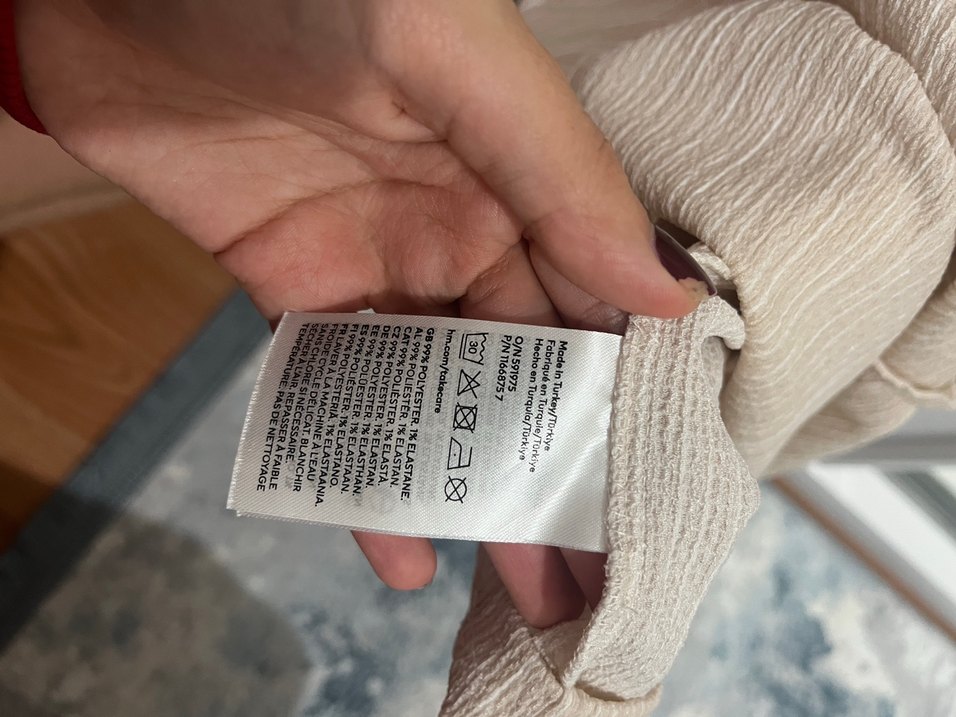 Bej V Yaka Askılı Rahat Midi Elbise - Görsel 4