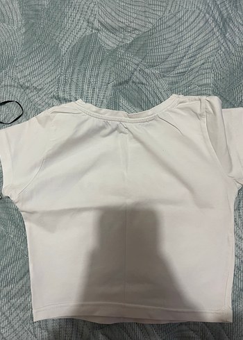 Beyaz Kadın Kısa Kollu Baskılı Tişört - Görsel 3