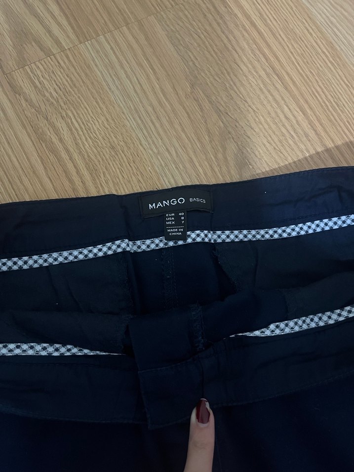 Mango Lacivert Kadın Kalem Etek - Görsel 2