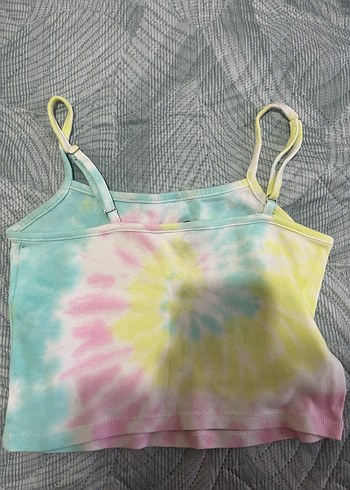 HM Kadın Pastel Renkli Bağlama Desenli İnce Askılı Atlet - Görsel 3