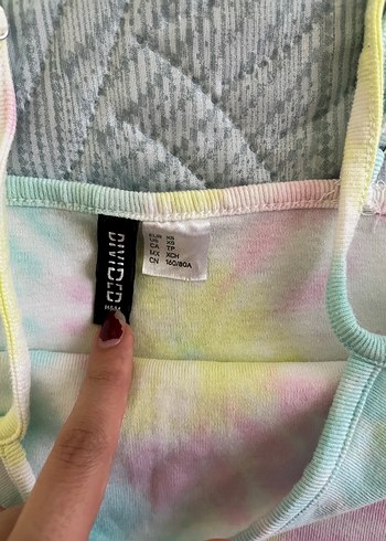 HM Kadın Pastel Renkli Bağlama Desenli İnce Askılı Atlet - Görsel 2