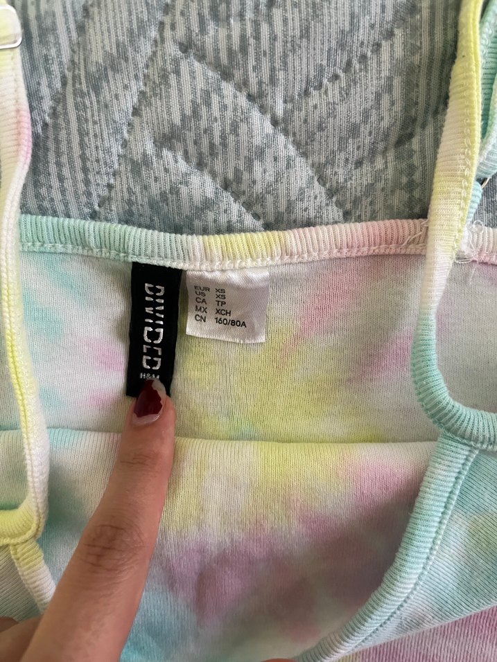 HM Kadın Pastel Renkli Bağlama Desenli İnce Askılı Atlet - Görsel 2