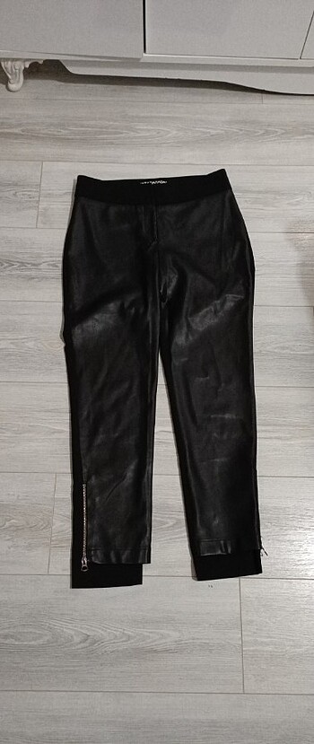 Siyah Deri pantalon 