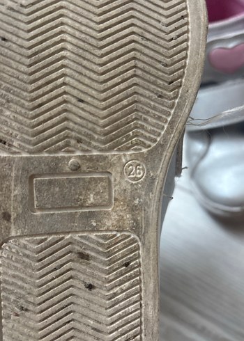 26 Beden gri Renk Kız Çocuk Gri Cırt Cırtlı Spor Ayakkabı