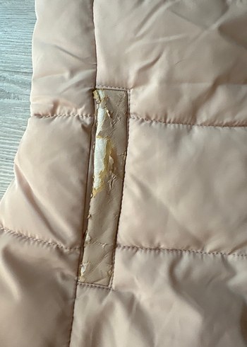 H&M Kız Çocuk Bej Kürklü Kapüşonlu Yelek